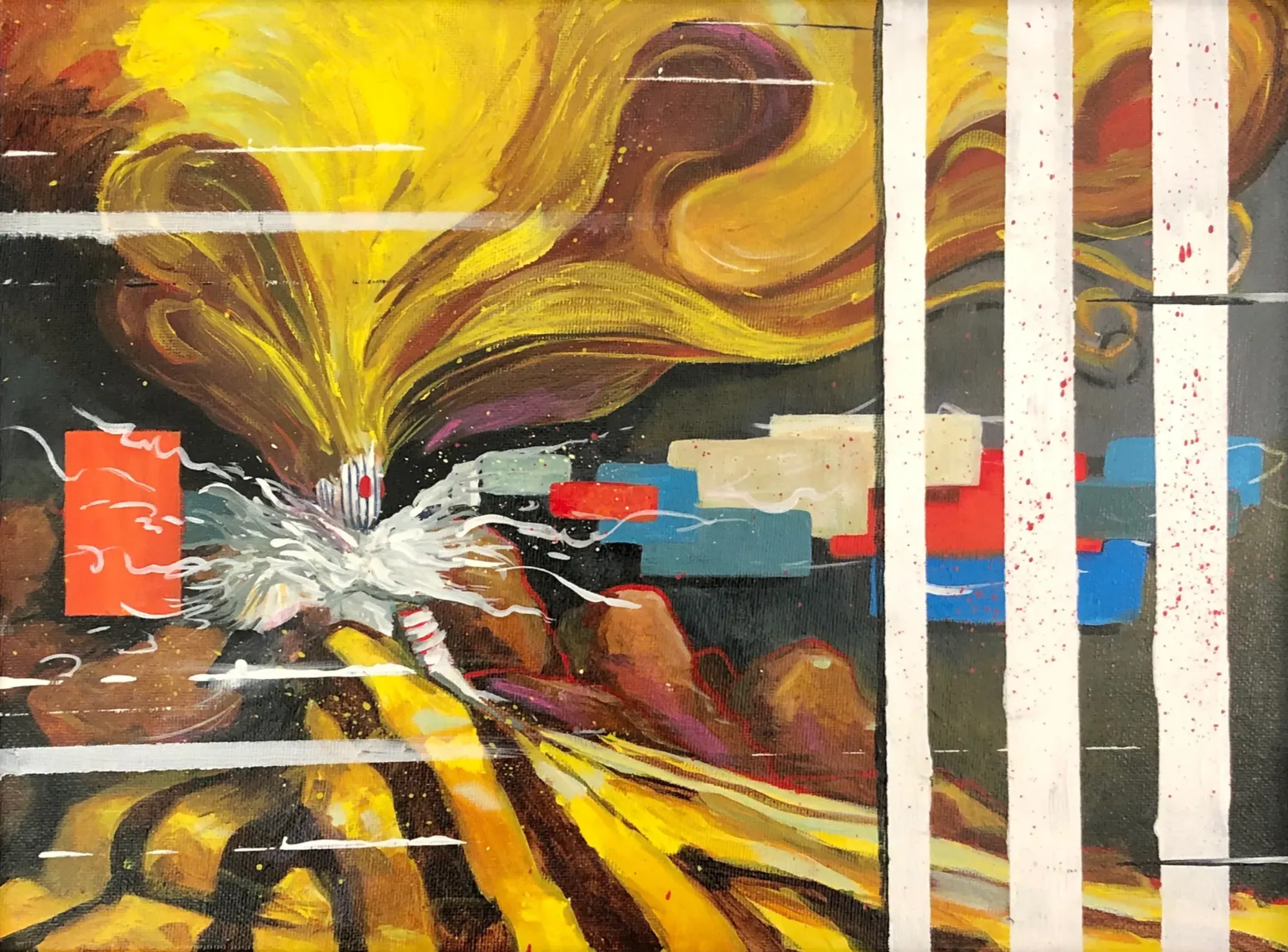 Bee Queen by Michael Grills, Acrylic on Canvas, 18 x 12 inches or 46cm x 30cm
