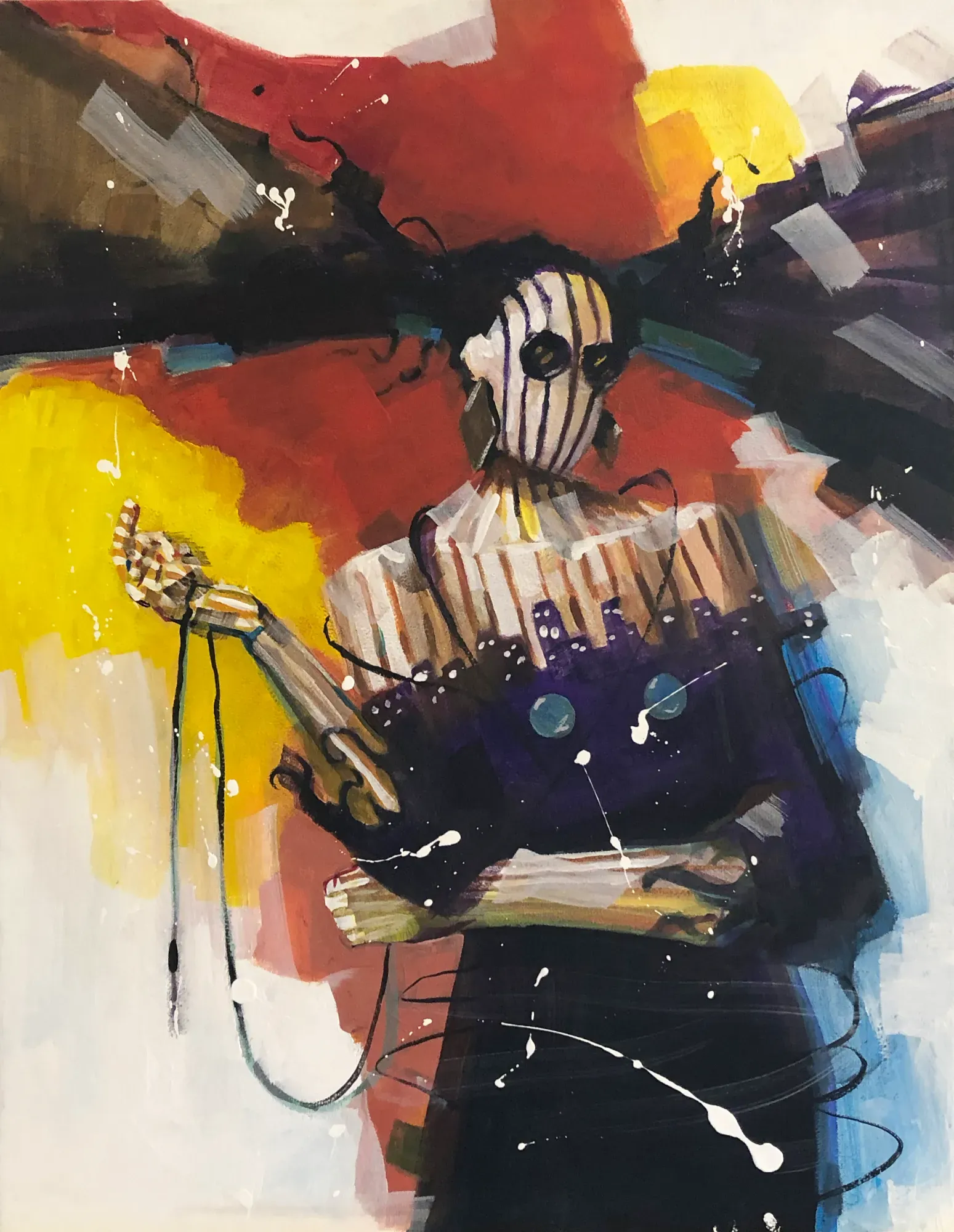 City Girl by Michael Grills, Acrylic on Canvas, 40 x 40 inches or 102cm x 102cm