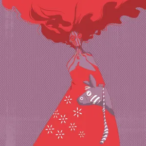 DonkeyDress Remix 02 remix by Michael Grills, Digital Print, 12x12 or 30cm x 30cm