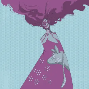 DonkeyDress Remix 04 remix by Michael Grills, Digital Print, 12x12 or 30cm x 30cm