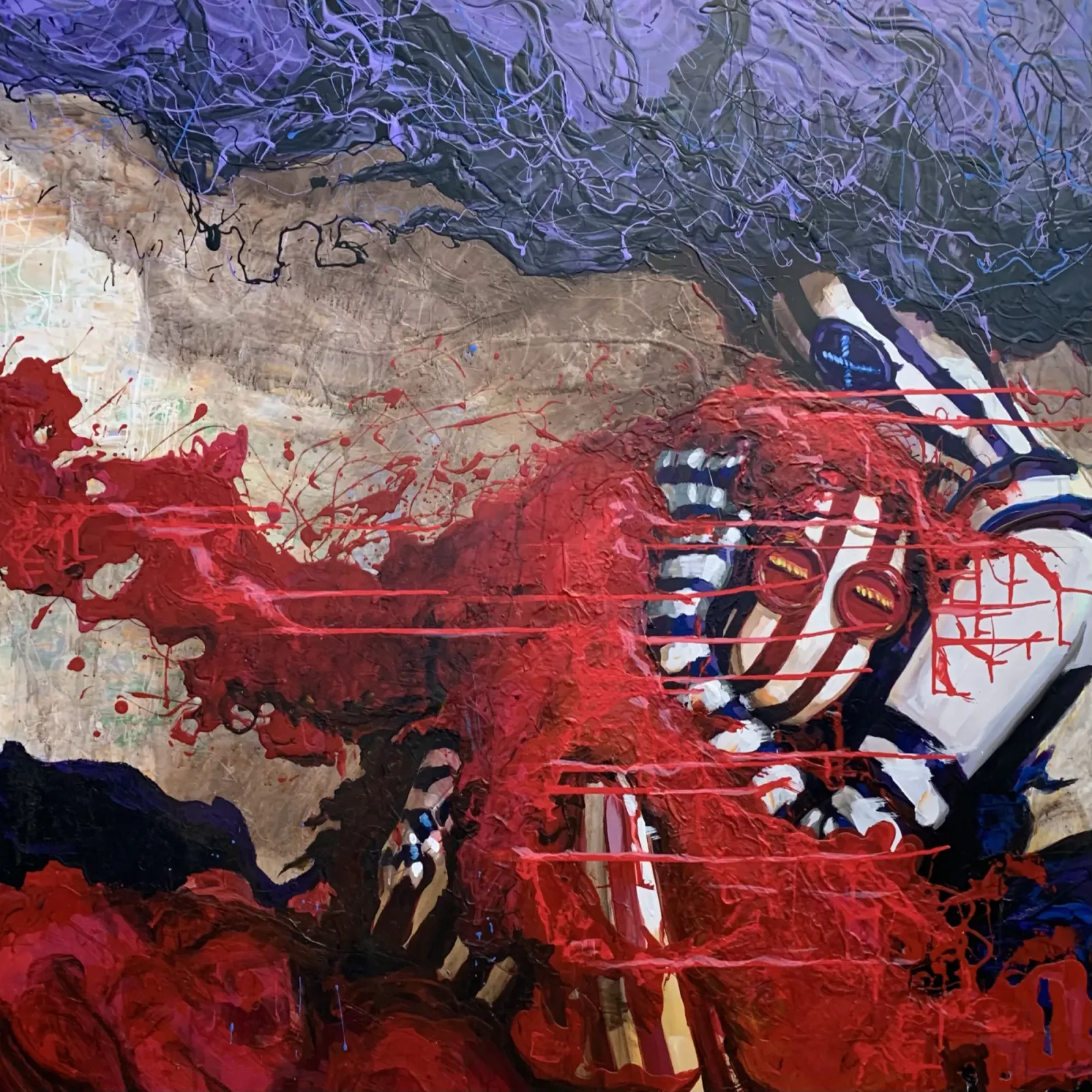 Embrace Too by Michael Grills, Acrylic on Panel, 48 x 48 inches or 122cm x 122cm