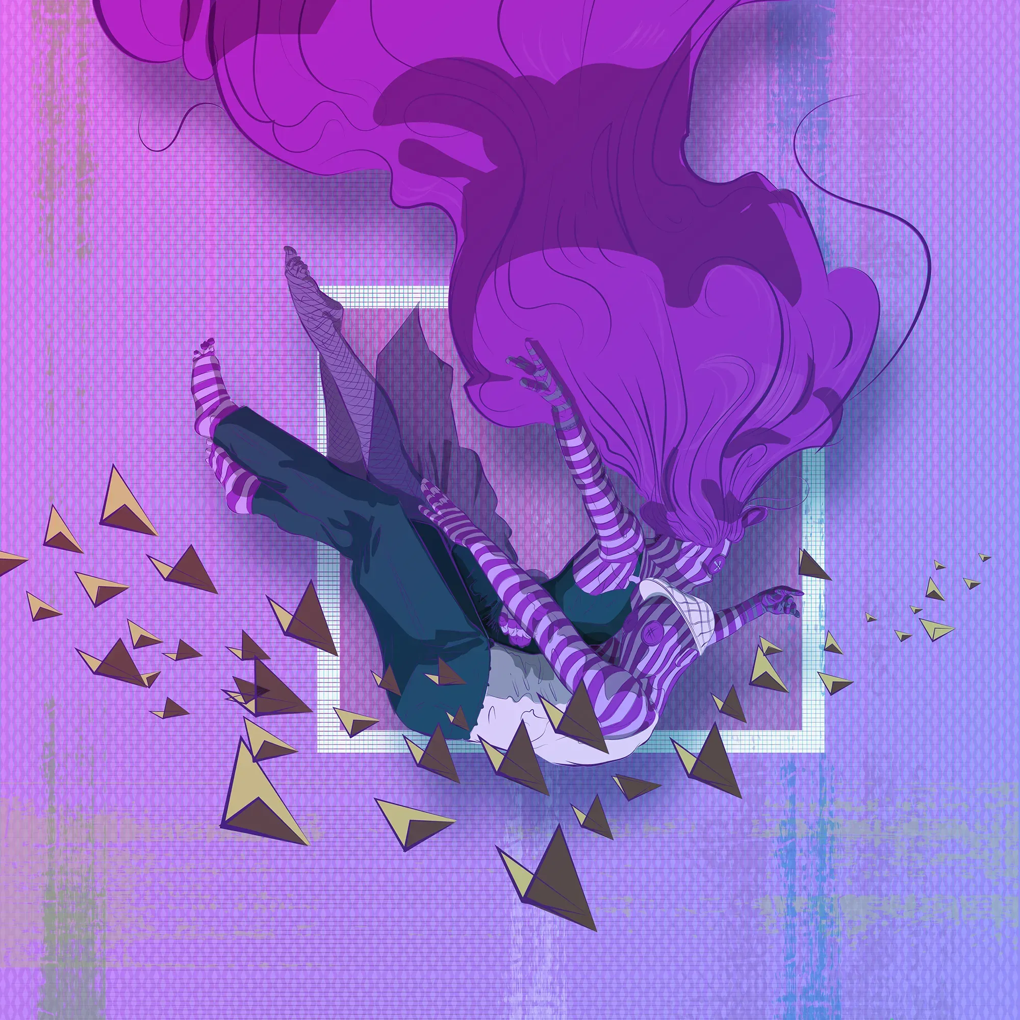Falling Amoungst Paper ButterFlies Remix 02 by Michael Grills, Digital, 12 x 12 inches or 30cm x 30cm