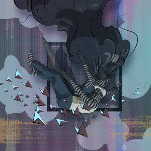 Falling Amoungst Paper ButterFlies Remix 04 remix by Michael Grills, Digital Print, 12x12 or 30cm x 30cm