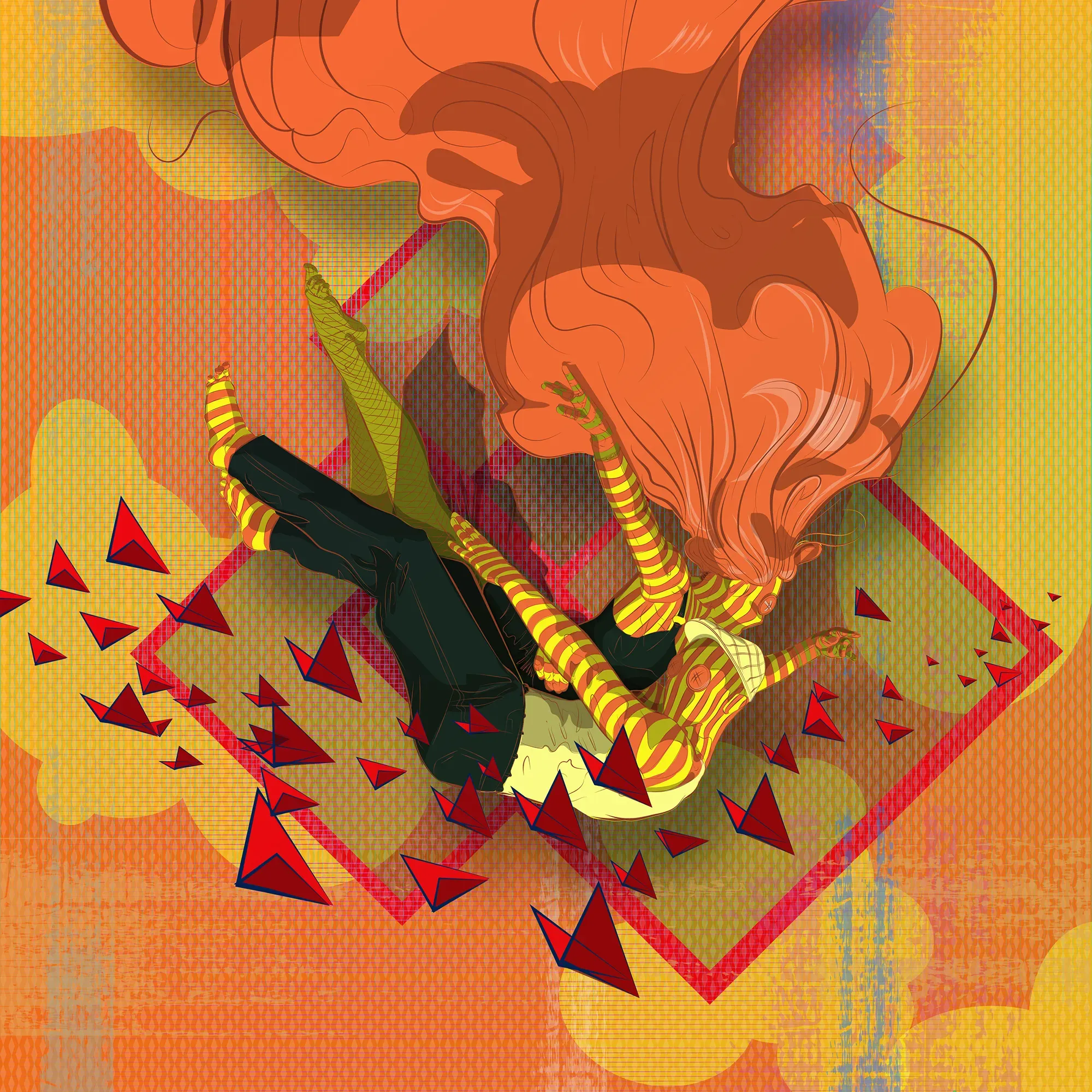 Falling Amoungst Paper ButterFlies Remix 07 by Michael Grills, Digital, 12 x 12 inches or 30cm x 30cm