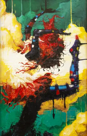 Free Rein and Noise by Michael Grills, Acrylic on Canvas, 12 x 18 inches or 30cm x 46cm