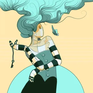 Holding Back the Key From a Butterfly Remix 08 remix by Michael Grills, Digital Print, 12x12 or 30cm x 30cm