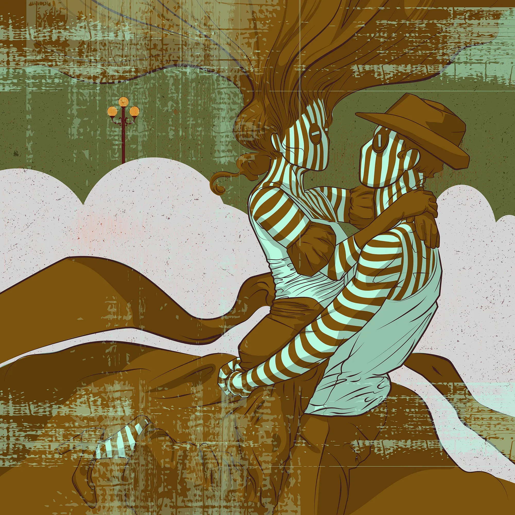 Lovers Remix 02 by Michael Grills, Digital, 12 x 12 inches or 30cm x 30cm