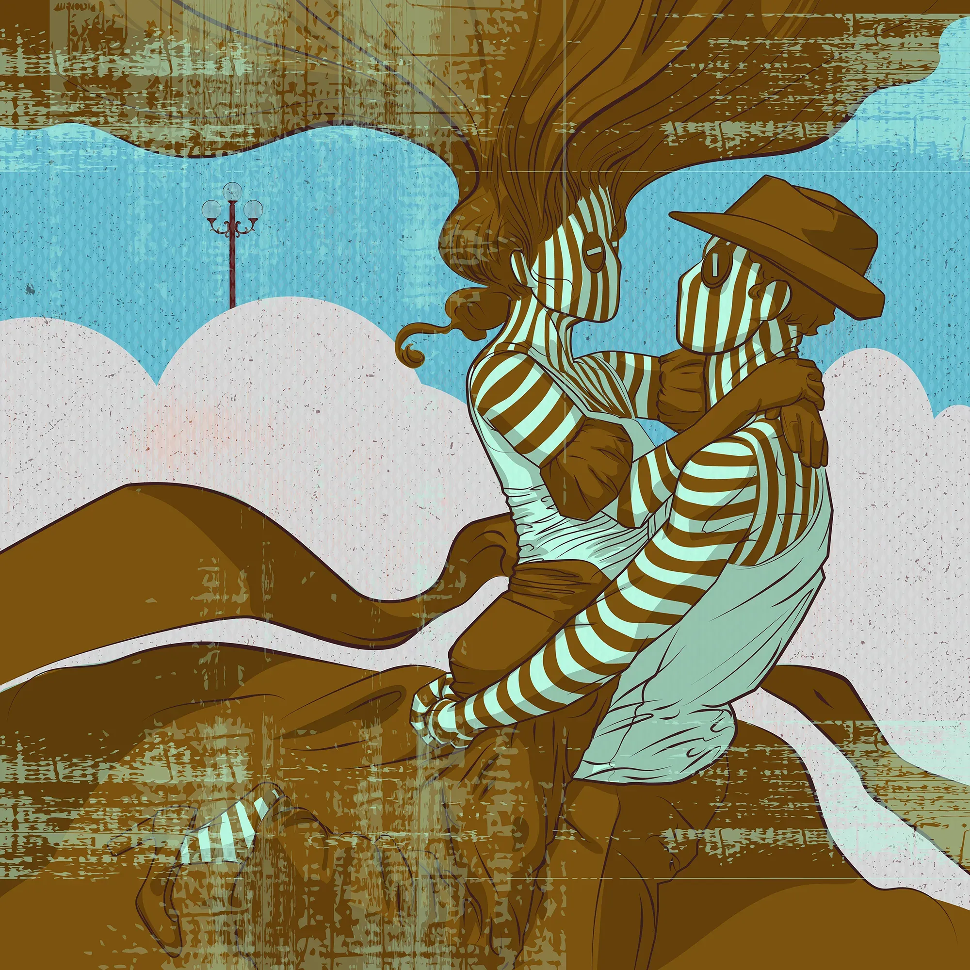 Lovers Remix 03 by Michael Grills, Digital, 12 x 12 inches or 30cm x 30cm