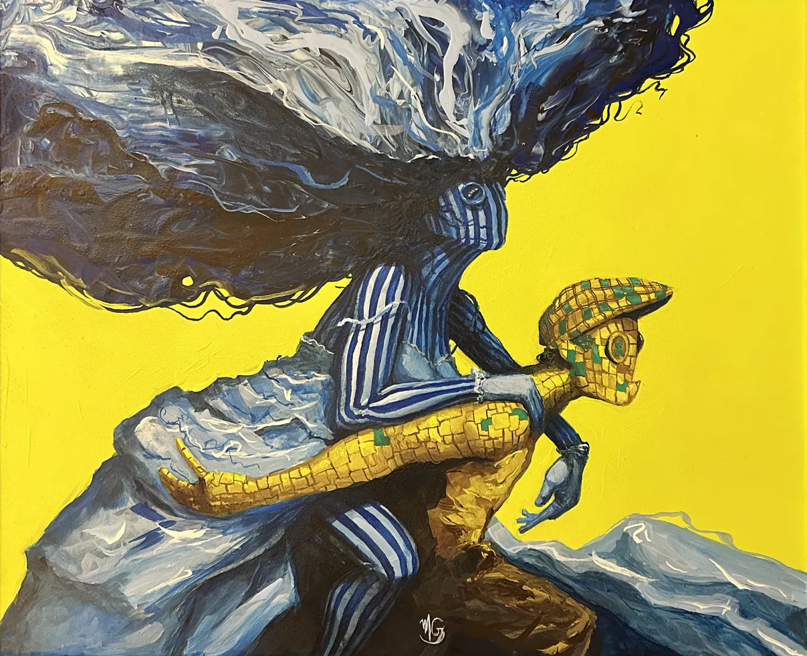 Playin' Chickin by Michael Grills, Acrylic on Canvas, 20 x 16 inches or 51cm x 41cm