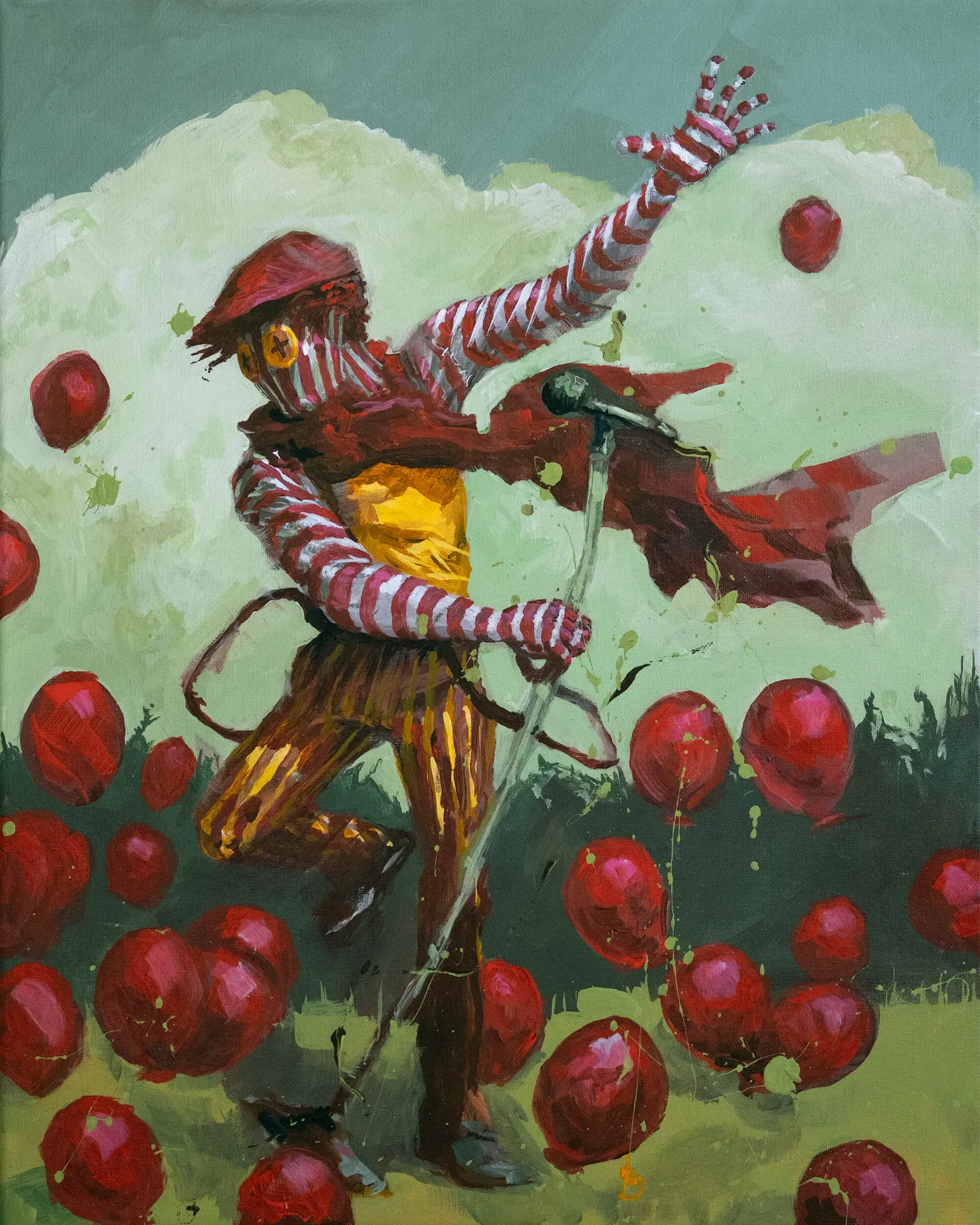 Satisfaction by Michael Grills, Acrylic on Canvas, 16 x 20 inches or 41cm x 51cm