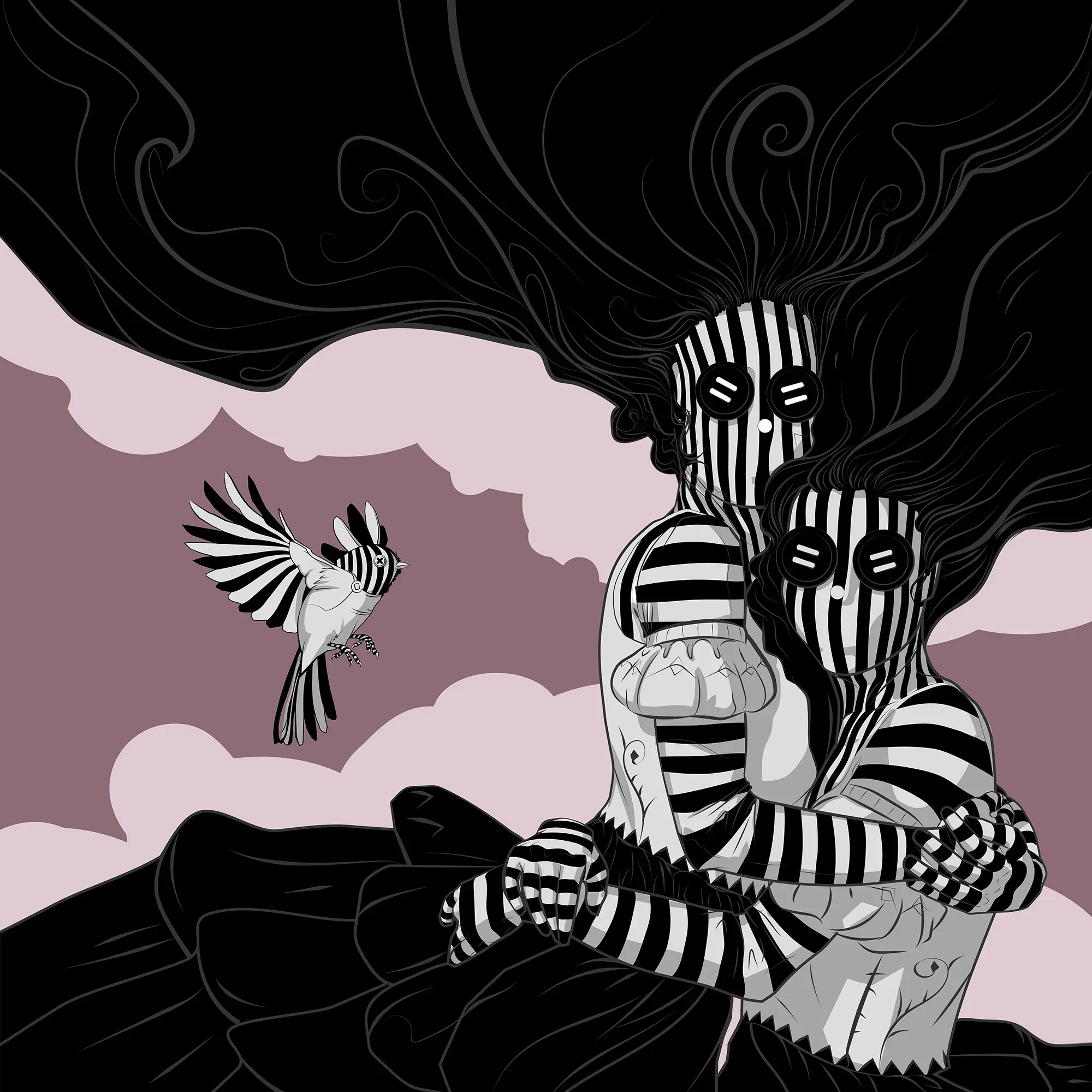 Sisters3 Remix 01 by Michael Grills, Digital, 12 x 12 inches or 30cm x 30cm