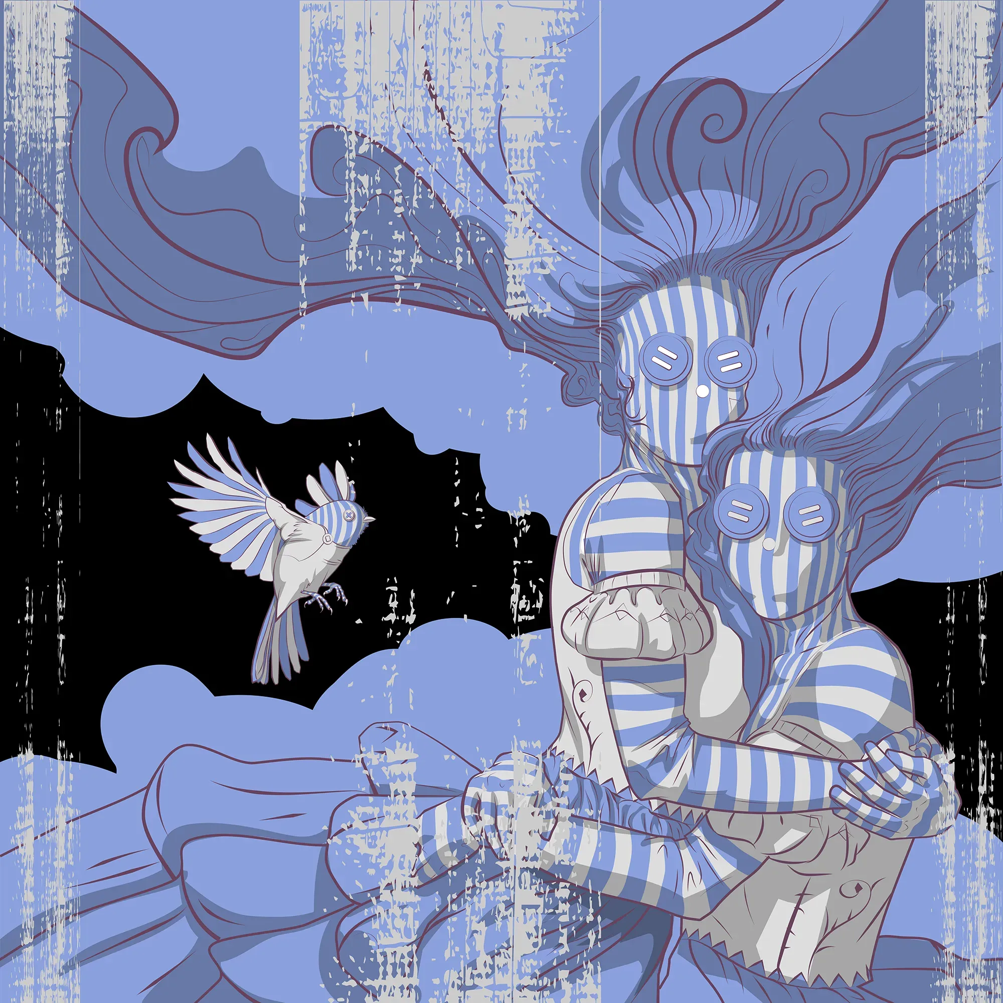 Sisters3 Remix 03 by Michael Grills, Digital, 12 x 12 inches or 30cm x 30cm