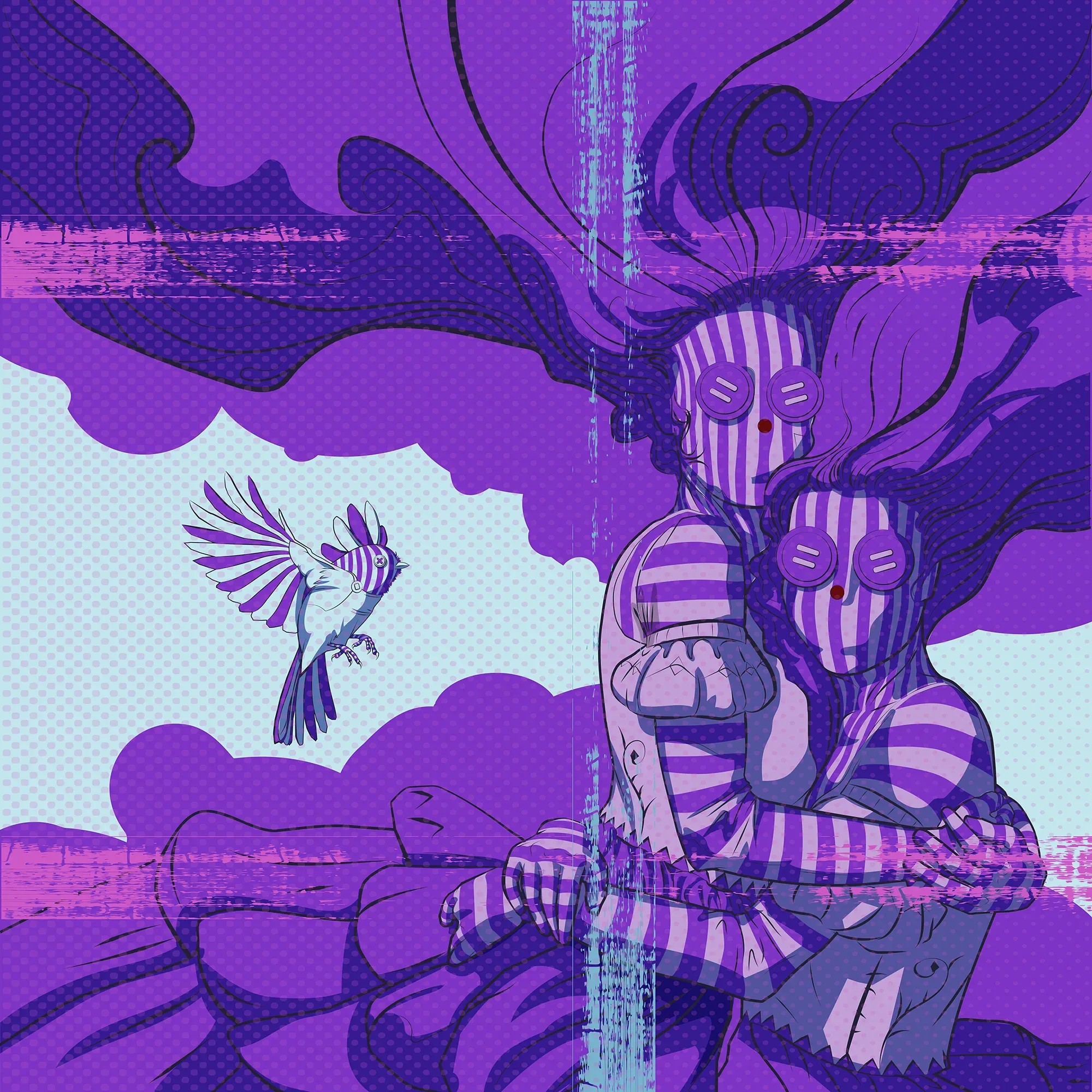 Sisters3 Remix 05 by Michael Grills, Digital, 12 x 12 inches or 30cm x 30cm