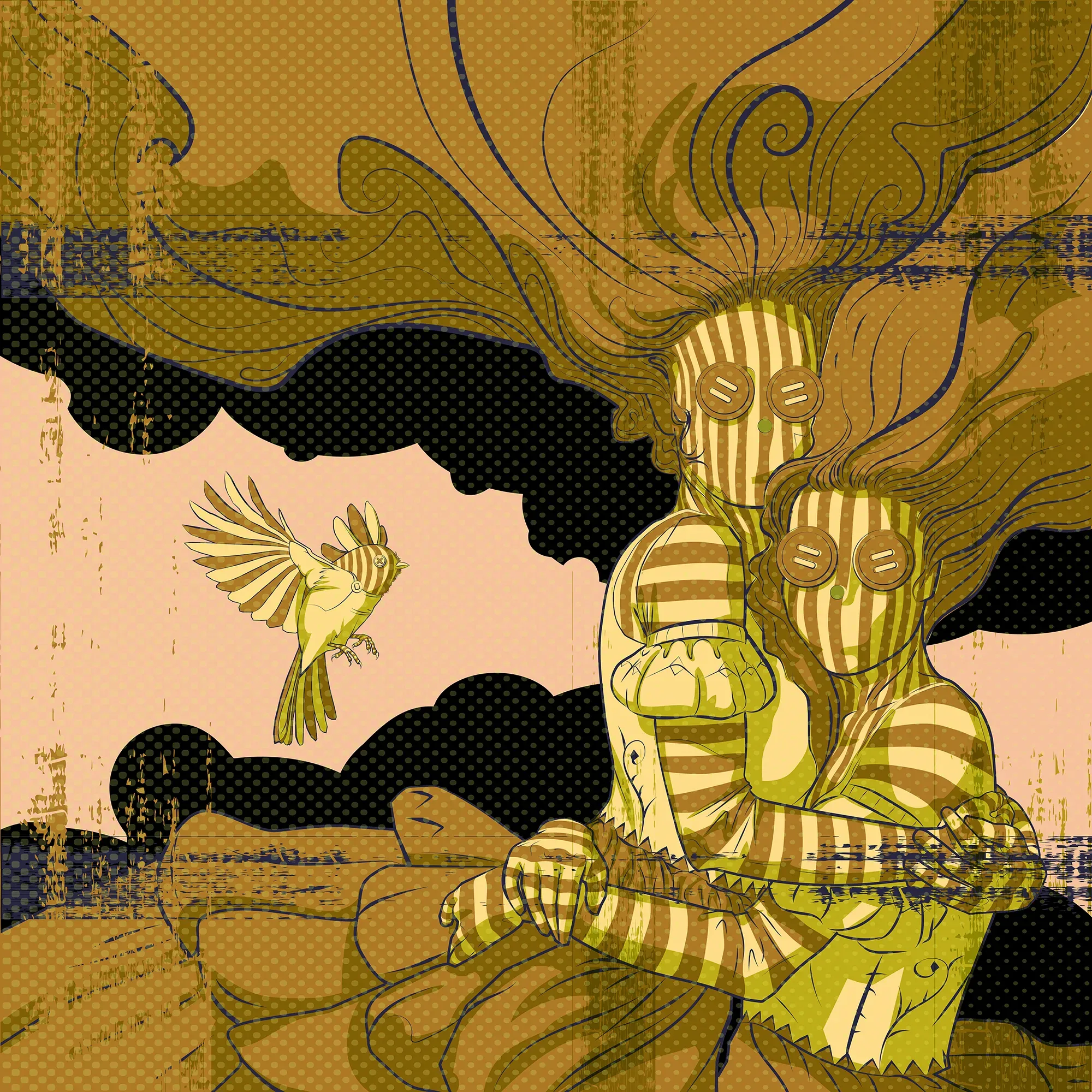 Sisters3 Remix 08 by Michael Grills, Digital, 12 x 12 inches or 30cm x 30cm