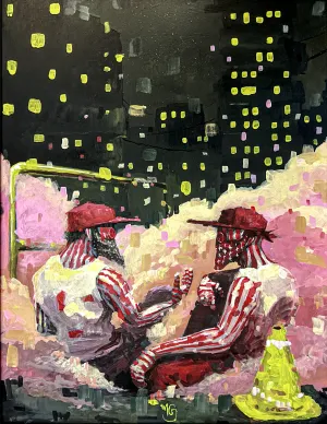 Solvin' Problems by Michael Grills, Acrylic on Canvas, 14 x 18 inches or 36cm x 46cm