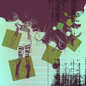 Square Dance Remix 01 remix by Michael Grills, Digital Print, 12x12 or 30cm x 30cm