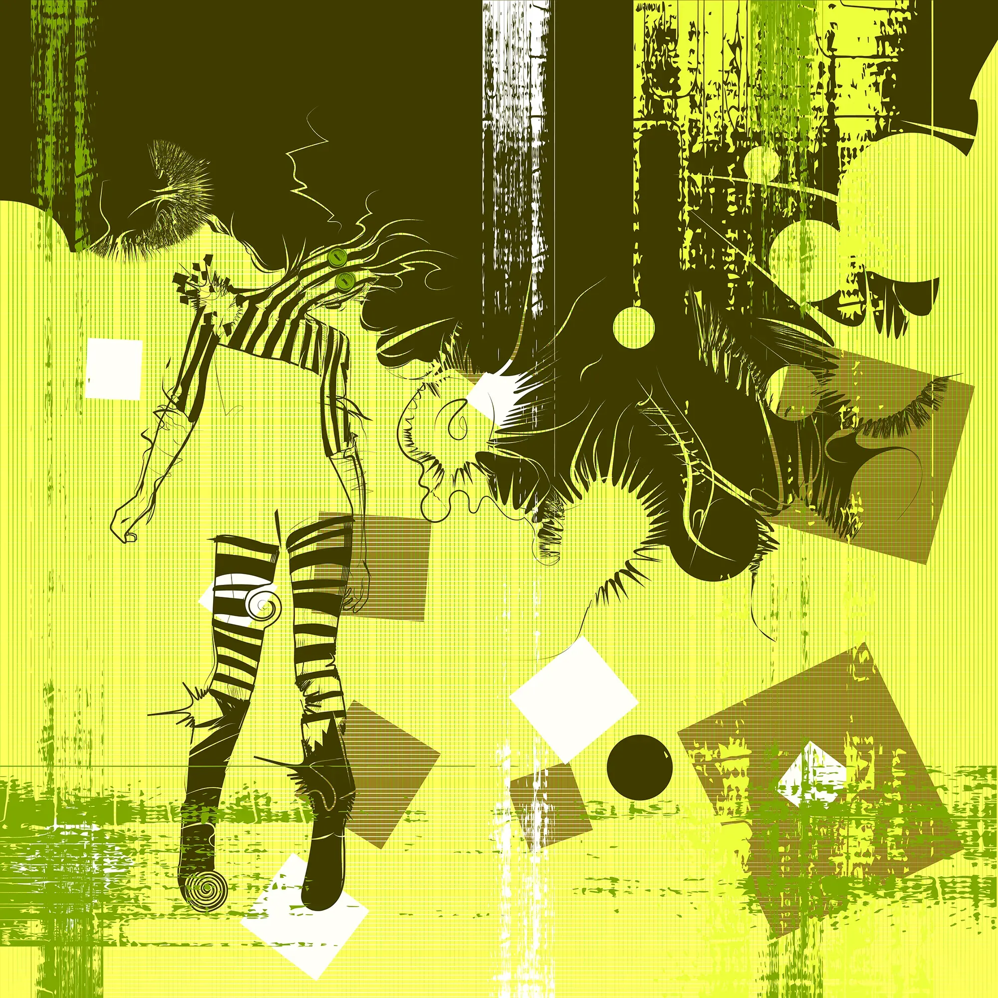 Square Dance Remix 07 by Michael Grills, Digital, 12 x 12 inches or 30cm x 30cm