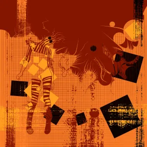 Square Dance Remix 08 remix by Michael Grills, Digital Print, 12x12 or 30cm x 30cm