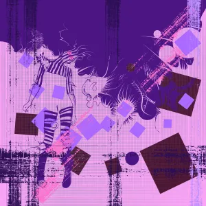Square Dance Remix 09 remix by Michael Grills, Digital Print, 12x12 or 30cm x 30cm