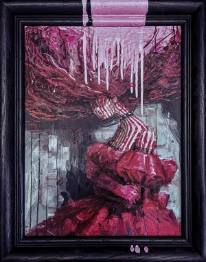 When She Walks in the Room by Michael Grills, Acrylic on Panel, 18 x 24 inches or 46cm x 61cm