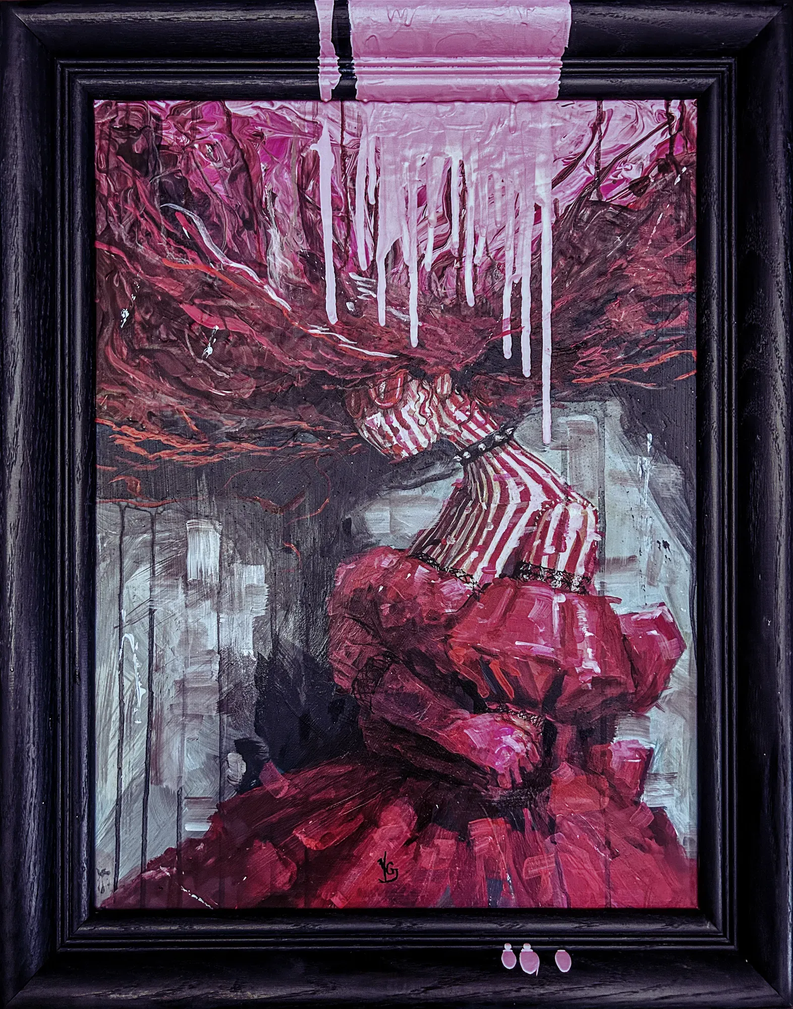 When She Walks in the Room by Michael Grills, Acrylic on Panel, 18 x 24 inches or 46cm x 61cm