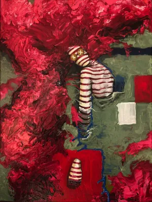 Where Should I Stand by Michael Grills, Acrylic on Canvas, 18 x 24 inches or 46cm x 61cm