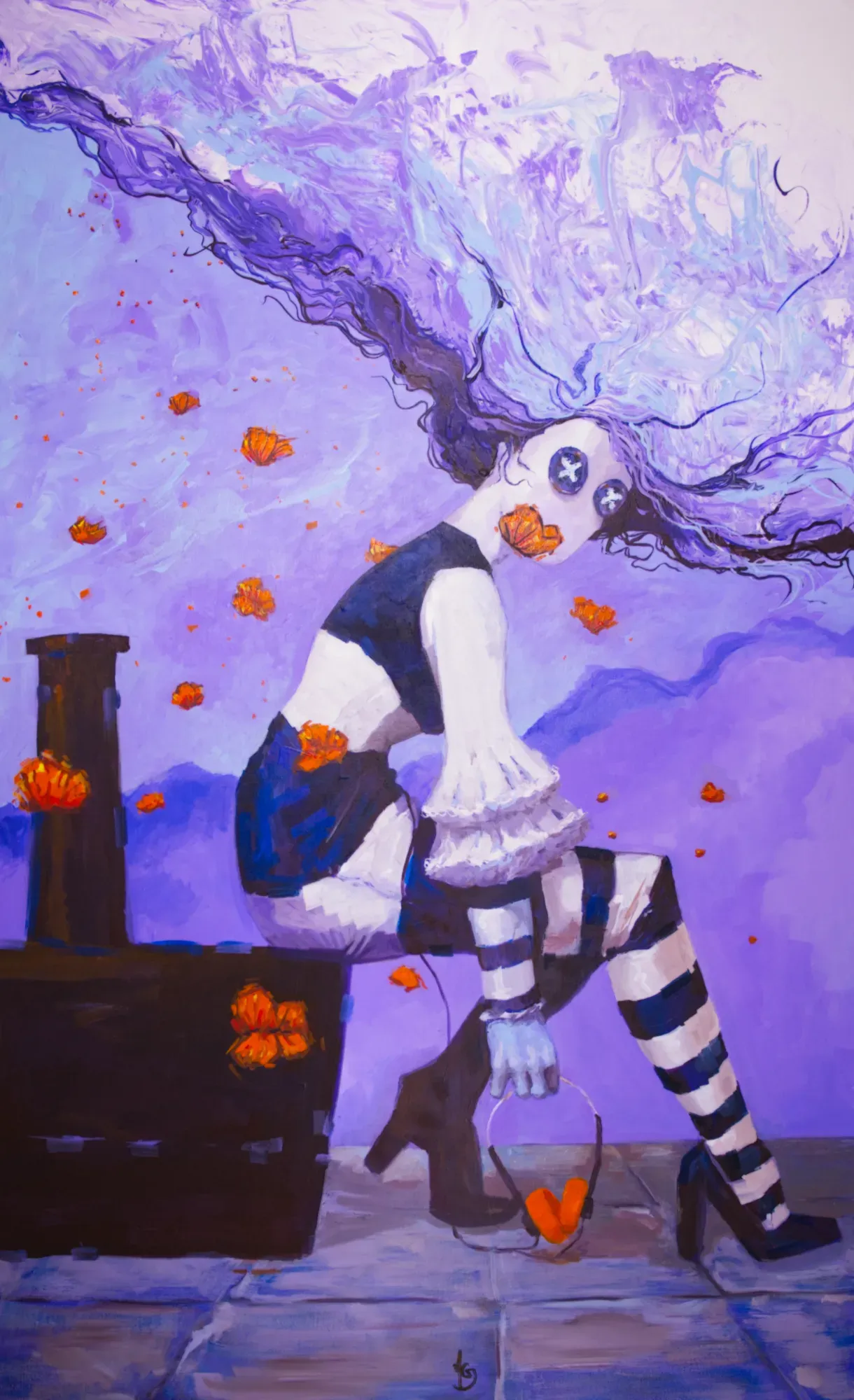 Whim See by Michael Grills, Acrylic on Canvas, 36 x 60 inches or 91cm x 152cm