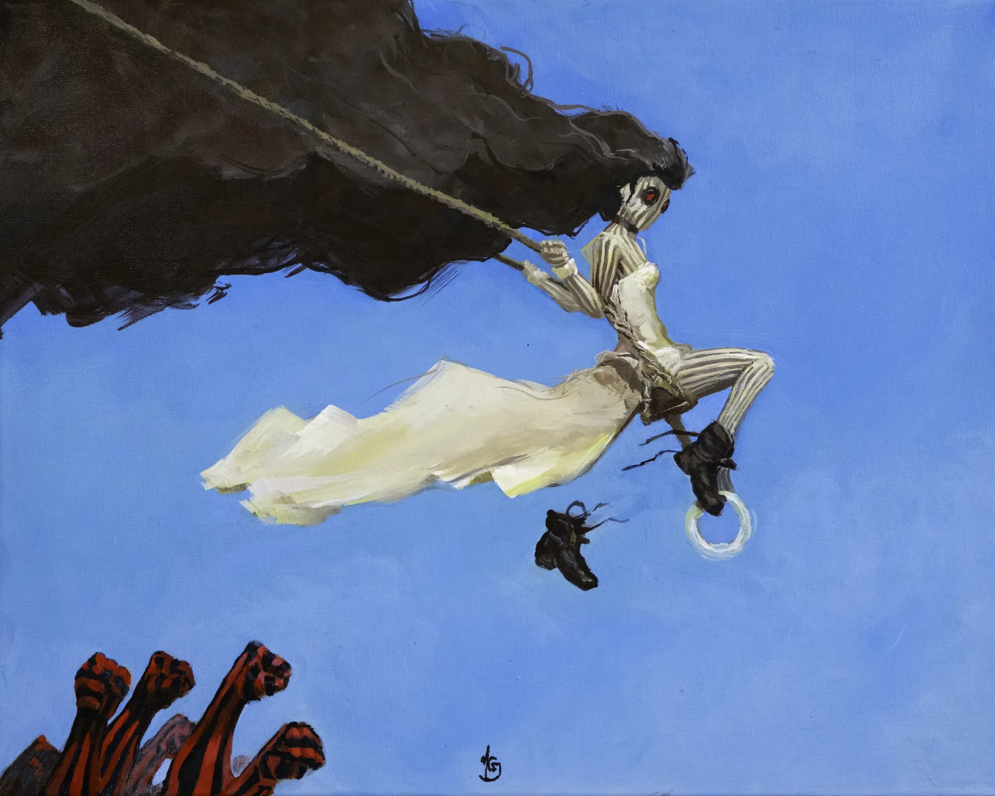 Worship Pendulum by Michael Grills, Acrylic on Canvas, 20 x 16 inches or 51cm x 41cm